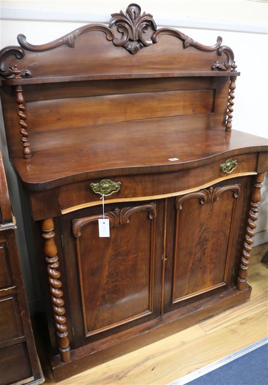 A Victorian mahogany chiffonier, W.105cm